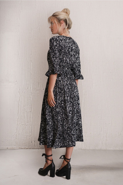 Платье Erika 7033 черно-белый - фото 3