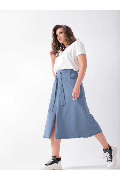 Юбка Erika С-188 голубой - фото 3