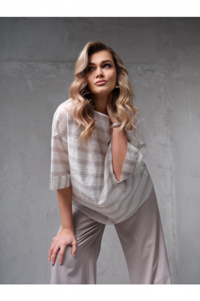 Блуза Erika 1716 бежевый - фото 5