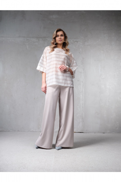 Блуза Erika 1716 бежевый - фото 3