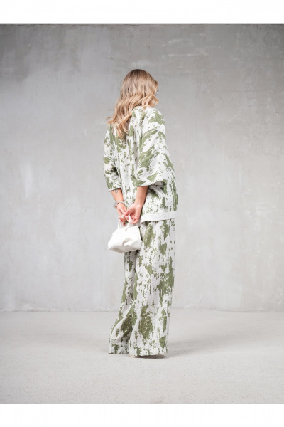 Брюки Erika 17353 серо-зеленый - фото 5