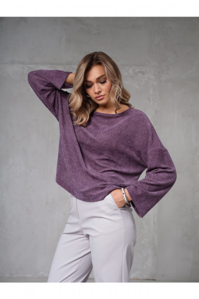 Джемпер Erika 7201-3 фиолетовый - фото 3