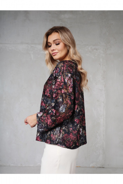 Блуза Erika 7201-5 красно-черный - фото 5