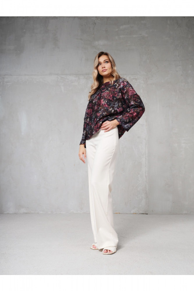 Блуза Erika 7201-5 красно-черный - фото 1