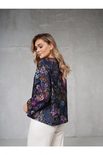 Блуза Erika 7201-6 сине-фиолетовый - фото 7