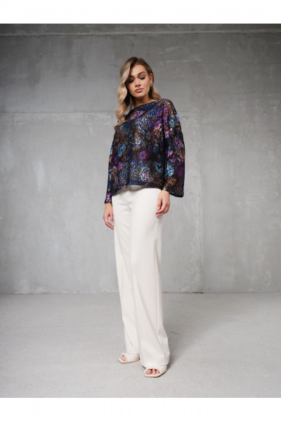 Блуза Erika 7201-6 сине-фиолетовый - фото 1