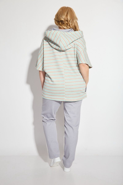 Брюки, джемпер Michel chic 1227 серый+бирюза - фото 4