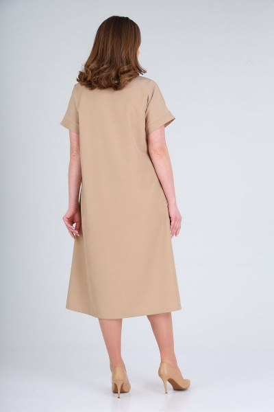 Сафари-платье А-образного силуэта с карманами и поясом AXXA 55171 - фото 2