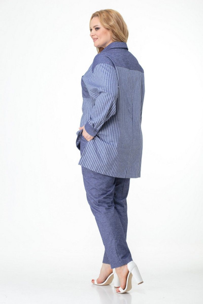 Демисезонный синий костюм из хлопка и текстиля Anelli 996 грозовое_облако - фото 7