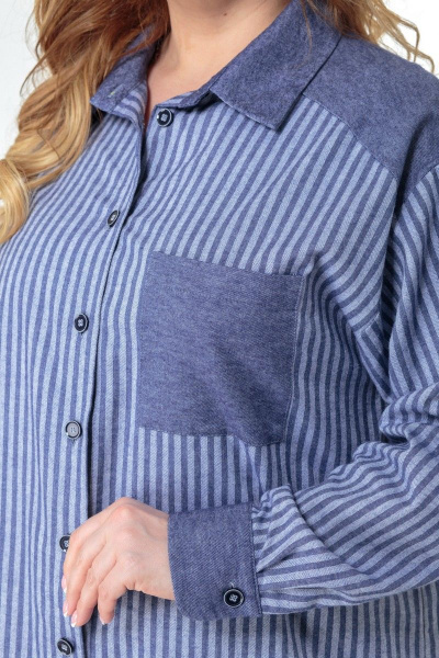 Демисезонный синий костюм из хлопка и текстиля Anelli 996 грозовое_облако - фото 4