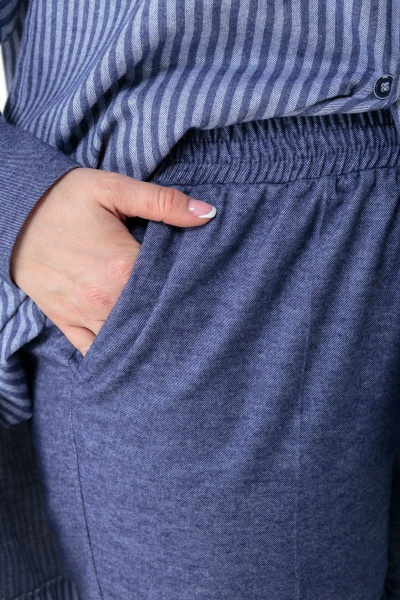 Демисезонный синий костюм из хлопка и текстиля Anelli 996 грозовое_облако - фото 3