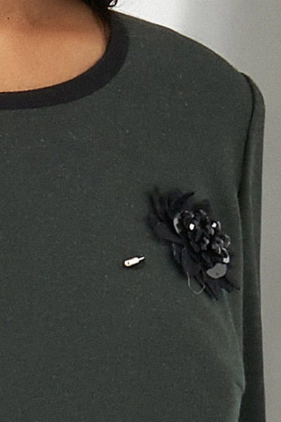 Свитшот, юбка Lissana 3489 хаки/черный - фото 4