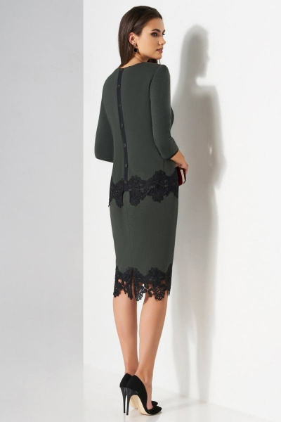 Свитшот, юбка Lissana 3489 хаки/черный - фото 5