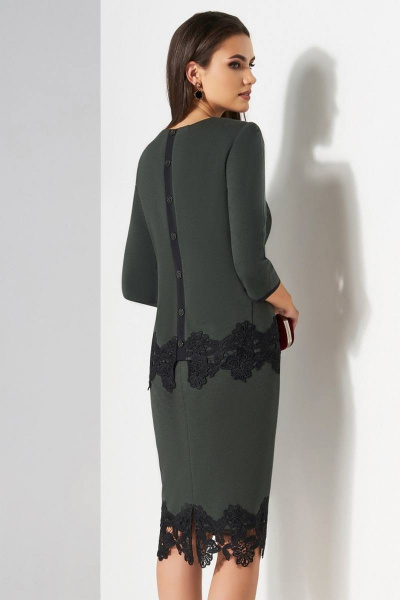 Свитшот, юбка Lissana 3489 хаки/черный - фото 6