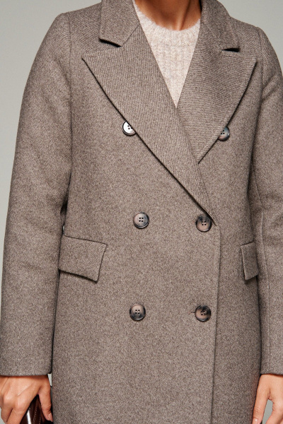 Пальто Beautiful&Free 7013 кофейный_меланж - фото 19