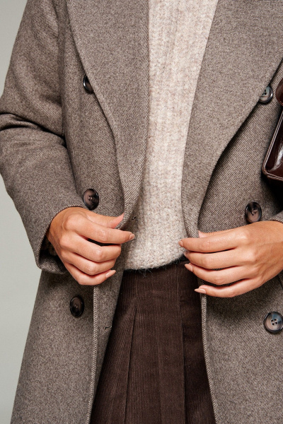 Пальто Beautiful&Free 7013 кофейный_меланж - фото 15