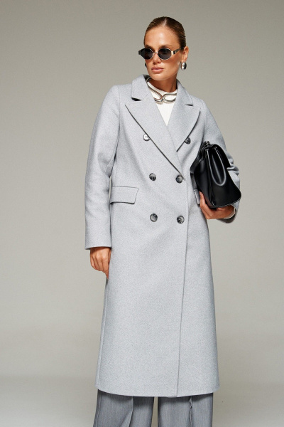 Пальто Beautiful&Free 7013 светло-серый_меланж - фото 25