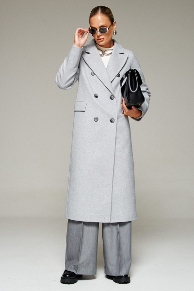 Пальто Beautiful&Free 7013 светло-серый_меланж - фото 23