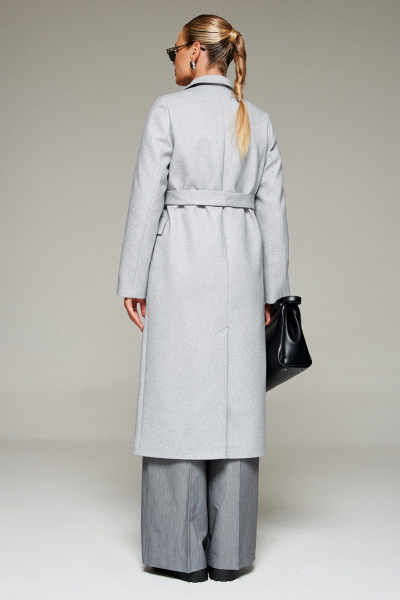Пальто Beautiful&Free 7013 светло-серый_меланж - фото 7