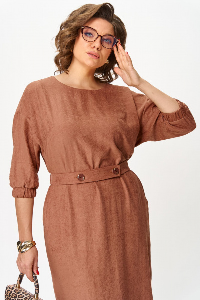 Платье VIPPRIMO 124 бежево-коричневый - фото 19