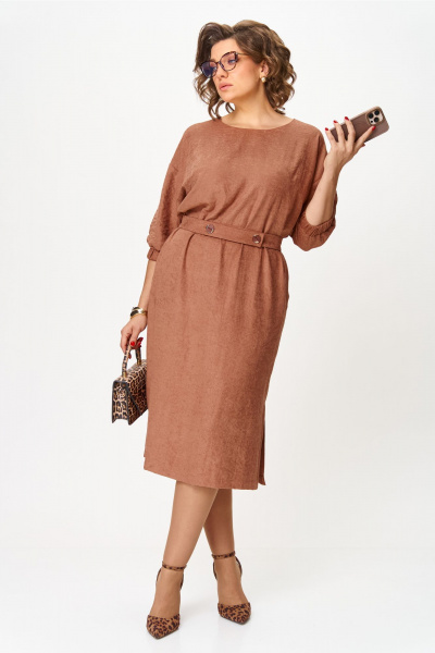 Платье VIPPRIMO 124 бежево-коричневый - фото 13