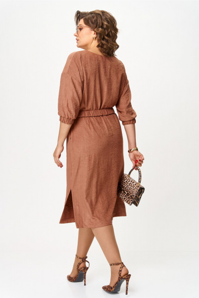 Платье VIPPRIMO 124 бежево-коричневый - фото 5