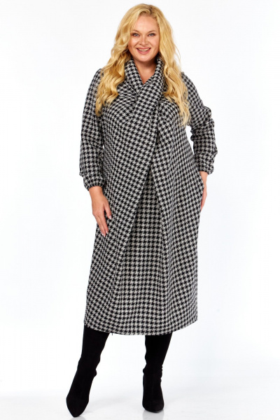 Платье Celentano lite 5058 гусиная_клетка - фото 5
