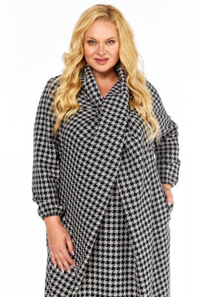 Платье Celentano lite 5058 гусиная_клетка - фото 3