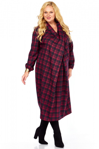 Платье Celentano lite 5058 красная_клетка - фото 5