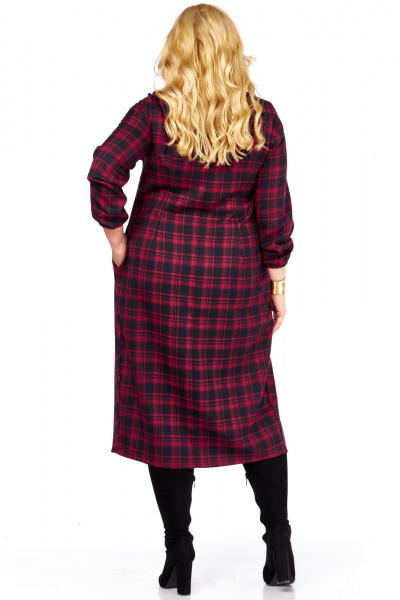 Платье Celentano lite 5058 красная_клетка - фото 9