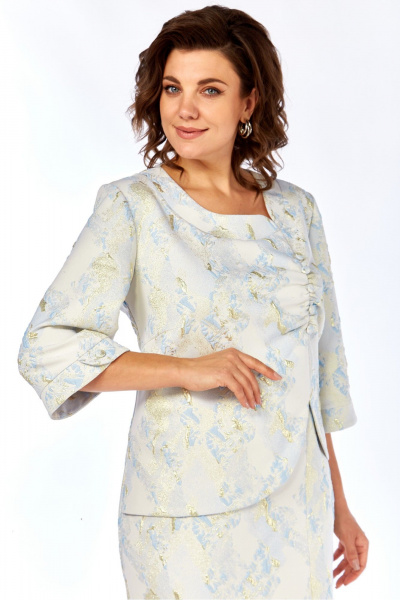 Платье Элль-стиль 2391/1 голубой - фото 11