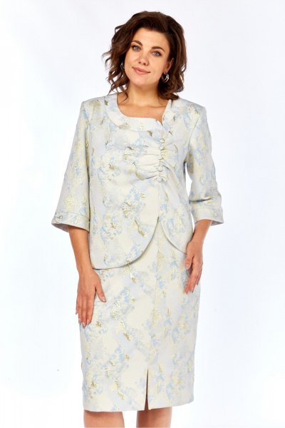 Платье Элль-стиль 2391/1 голубой - фото 7