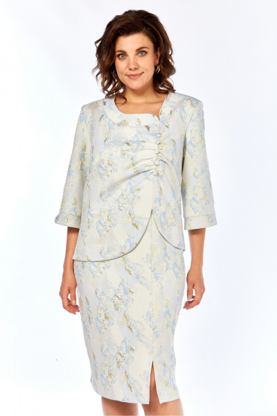 Платье Элль-стиль 2391/1 голубой - фото 5