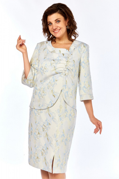 Платье Элль-стиль 2391/1 голубой - фото 3