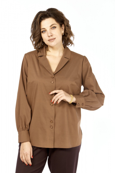 Блуза Элль-стиль 2404/3а шоколад - фото 23