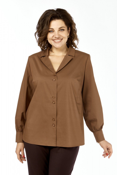 Блуза Элль-стиль 2404/3а шоколад - фото 21