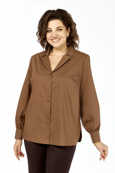 Блуза Элль-стиль 2404/3а шоколад - фото 17