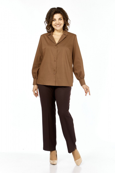 Блуза Элль-стиль 2404/3а шоколад - фото 13