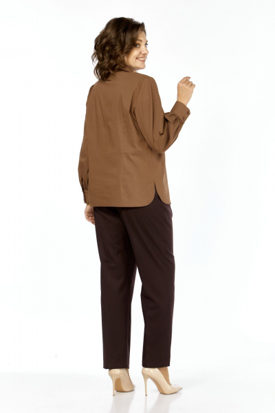 Блуза Элль-стиль 2404/3а шоколад - фото 11
