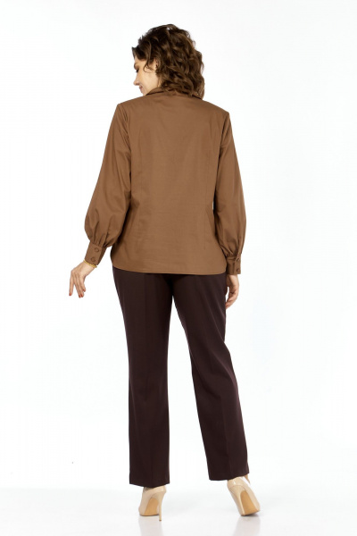 Блуза Элль-стиль 2404/3а шоколад - фото 9