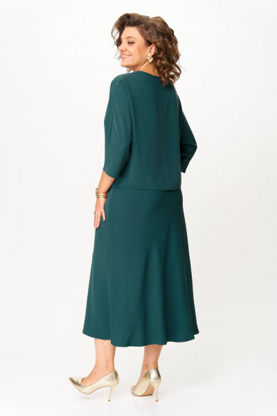 Блуза, юбка Slaviaelit 554 изумруд - фото 11