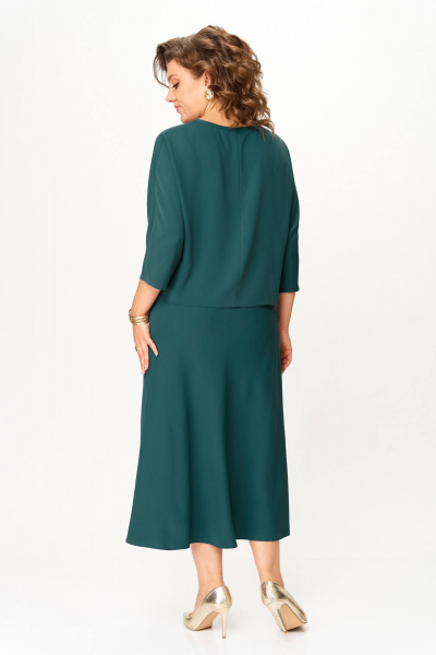 Блуза, юбка Slaviaelit 554 изумруд - фото 9