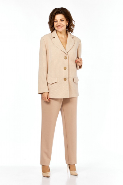 Брюки, жакет Элль-стиль 2413 бежевый - фото 17