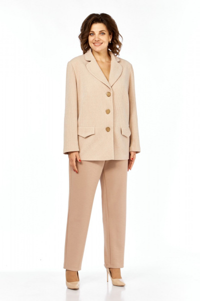 Брюки, жакет Элль-стиль 2413 бежевый - фото 15