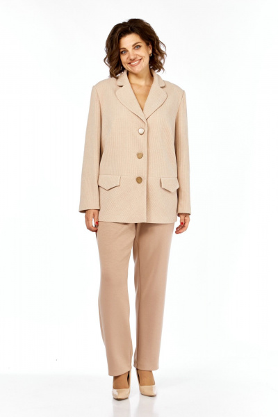 Брюки, жакет Элль-стиль 2413 бежевый - фото 13