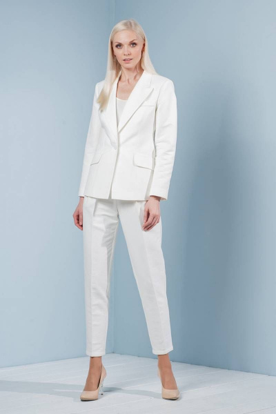 Брюки, жакет Achosa 801 белый - фото 6