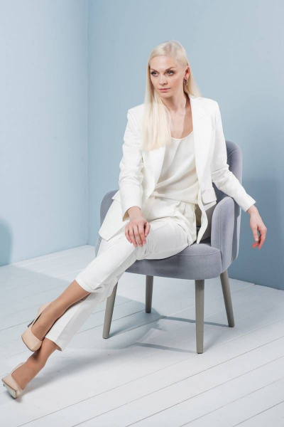 Брюки, жакет Achosa 801 белый - фото 3