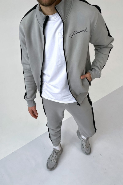 Олимпийка RAWR 122-начес серый - фото 6