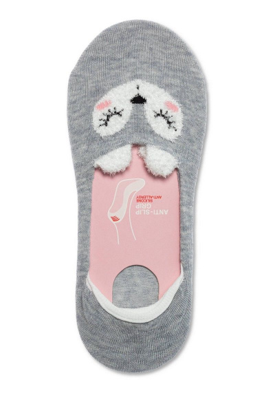 Хлопковые подследники на каждый день для комфортной носки CONTE CONTE_ушки_240 серый - фото 2