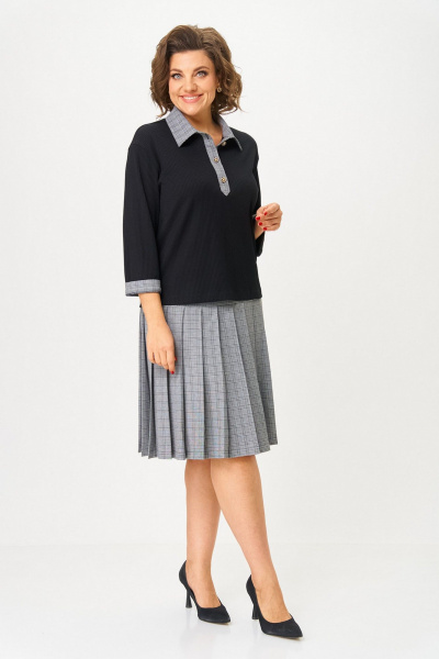 Блуза, юбка Svetlana-Style 2134 черный-клетка - фото 5
